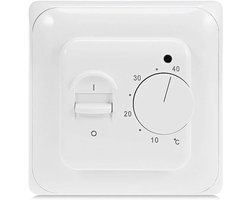 Handmatige kamerthermostaat, geschikt voor vloerverwarming; elektrische regelaar met sensor, 230V 16A; ingebouwde elektrische vloerverwarmingsregelaar, 220V