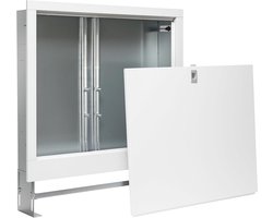 Inbouwverdeelkast voor Vloerverwarming - Verstelbare Diepte en Hoogte, Geschikt voor 2-4 Verwarmingscircuits