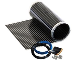 Infrarood Verwarmingsfolie Set voor Wand, Plafond en Vloerverwarming - 50x100 cm - 75W