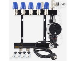 MAGNUM Standaard Stalen Verdeler - 1 groeps - Vloerverwarming - Gesloten Verdeler - Hoog Temperatuursysteem