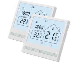 MKSS® Thermostaat voor cv - Draadloos met Wifi - Met App - Wit