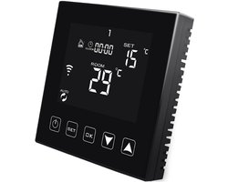 MKSS® Thermostaat voor cv - Draadloos met Wifi - Met App - Zwart