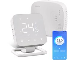 Nince Slimme Thermostaat - Wifi & Draadloos - Voor CV, Vloerverwarming & Radiatoren - Met App & Dagprogramma - Wit