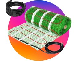 PHSM-6-1200 watt elektrische vloerverwarming 6m² = 0,5 X 12m 200Watt per m² EXCLUSIEF thermostaat