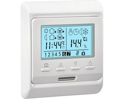 Programmeerbare Digitale Thermostaat voor Vloerverwarming - Wekelijks Instelbaar - Geschikt voor Waterverwarming