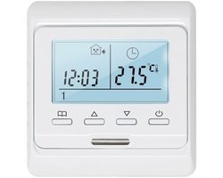 Programmeerbare kamerthermostaat met 16A-sensor voor elektrische vloerverwarming, digitale thermostaat voor elektrische vloerverwarming