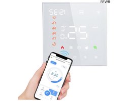 RFWR® Slimme Wifi Thermostaat met Spraakbediening voor Vloerverwarming en Warmwaterbereiding