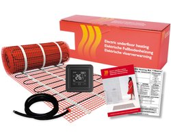 Rosani by MAGNUM Mat elektrische vloerverwarming Set - 300 Watt - 2 m2 - met Wifi thermostaat zwart