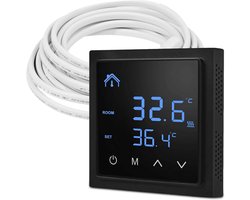 Slimme Digitale Thermostaat met Touchscreen voor Vloerverwarming en Wandverwarming - Inclusief 3m Kabel
