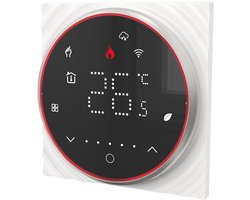 Slimme Tuya WiFi-thermostaat met spraakbesturing 5A Digitale programmeerbare temperatuurregelaar voor vloerverwarming Digitale intelligente wandthermostaat met dimbare lichtkleur voor waterverwarming Compatibel met Tmall Genie Amazon Home
