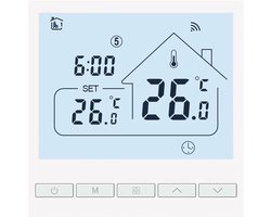Slimme WIFI Verwarmingsthermostaat voor Elektrische Vloerverwarming - Compatibel met Alexa en Google Assistant