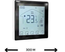 Smart WiFi Draadloze Thermostaat | Touchscreen | App bediening | Inbouwmontage | Programmeerbaar | Tuya Smart Life | Google Home en Alexa | Zwart