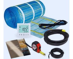 Standaard Set Elektrische Vloerverwarming Met Digitale Thermostaat - Geschikt Voor Alle Vloeren - 150 W/m² - 14m²