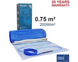Verwarmingsmat voor elektrische vloerverwarming 0,75 m², 200 W/m², 150 W, Grand Meyer