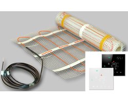 Vloerverwarming elektrisch voor badkamers 640 watt met WIFI-verwarmingsthermostaat