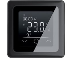 WARMON Design touchscreen temperatuurregelaar, thermostaat TP 750 voor elektronische vloerverwarming in zwart