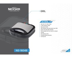 2-Slice Sandwich Maker – 750W – Multifunctioneel Ontbijt Toaster – Verwisselbare Platen (Grill & Wafel) – Anti-aanbaklaag – Cool Touch