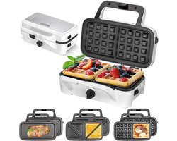 3-in-1 Sandwichmaker en Wafelijzer met Grillfunctie - 1200 W
