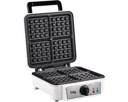 ACEP wafelijzer voor 4 Brusselse wafels (8,5 x 7 cm) - 1400 WATT - Wafelmaker - Wafelijzers - Wafelijzer - Wit - Wafelijzer pfas vrij