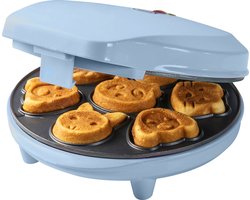 Bestron Wafelijzer - AAW700B - 700W - Mini cakes - Dierenvormpjes - Blauw