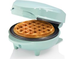 Bestron Wafelijzer - AMW500M - 550W - Mini wafel - Anti aanbaklaag - Blauw