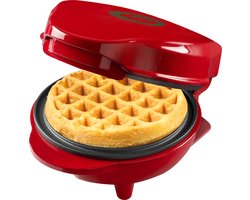 Bestron Wafelijzer - AMW500XMR - 550W - Mini wafel - Anti aanbaklaag - Mat Rood
