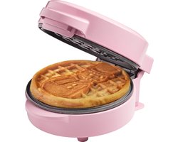 Bestron Wafelijzer - AMWM600P - 550W - Mini wafel - Kerstman vorm - Roze