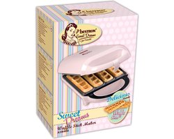 Bestron Wafelijzer voor wafelsticks ASW400 460 W roze