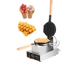 Carlovo Wafelijzer - Wafelmaker - Wafel ijzer -Poffertjespan - Bubble Wafelijzer - Poffertjesmaker - Wafel - 1400W - Roestvrijstaal