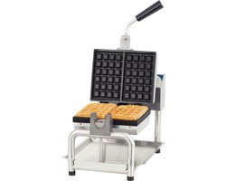 Casselin CG180S, 2 wafel(s), Rechthoekig, Roestvrijstaal, Gietijzer, Roestvrijstaal, 1800 W