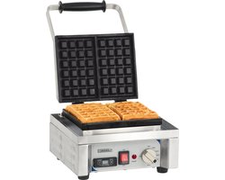 Casselin CG90S, 2 wafel(s), Rechthoekig, Roestvrijstaal, Gietijzer, Roestvrijstaal, 1600 W