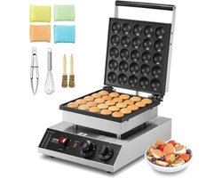 Collox Professionele poffertjespan - Poffertjes - Wafelbakmachine - Mini pannenkoeken - 1700W - 310 x 392 x 230 mm - Inclusief accessoires