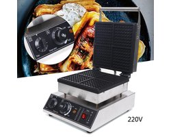 Commerciële Wafelmaker - Professionele Wafelijzer - Wafelijzer - Wafelmaker - Elektrische Wafelijzer - Anti-Aanbaklaag - 1750W
