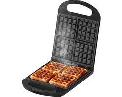 COOK-IT Wafelijzer - Waffle Maker - Vier Per Keer - Anti Aanbaklaag - 1200W