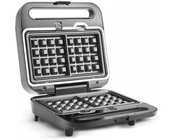 Core® Wafelijzer Met Verwisselbare Platen - Wafelijzer Tefal - Wafelijzer Hartvorm - Zwart - 25cm x 24cm x 10cm