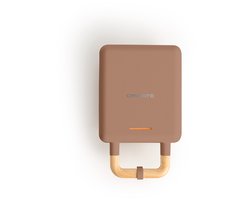 CREATE - Tosti-ijzer, grill en wafelijzer met verwisselbare platen - Mokka - Individueel - STONE STUDIO