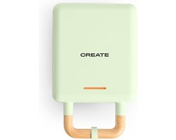 CREATE - Tosti-ijzer, grill en wafelijzer met verwisselbare platen - Pastelgroen - Individueel - STONE STUDIO