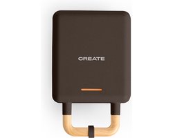CREATE - Tosti-ijzer, grill en wafelijzer met verwisselbare platen - Zwart - Individueel- STONE STUDIO