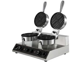 CUBO Belgische-wafelijzer - Dubbel - Rond - Elektrisch - CS-WAF2