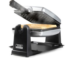 DOMO DO9272W Roterend Wafelijzer – 1400W – 2 klassieke Belgische Wafels (4x7) – Anti-aanbaklaag – 180° Rotatie