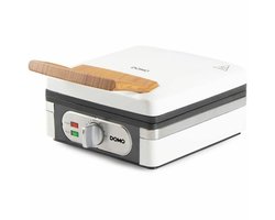 DOMO DO9274W Wafelijzer – XL wafels 4x7 - Belgische Wafels – PFAS-vrij – 1400W – Powder White