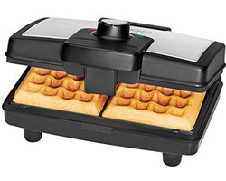 Dubbel Wafelijzer voor Belgische Wafels - Roestvrij Staal, Ideaal voor Verjaardagen en Feesten.