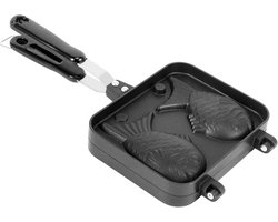 Dubbele Visvorm Wafelijzer - Taiyaki Pan voor Japanse Pannenkoeken en Warme Desserts