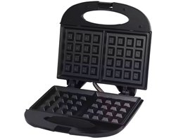 Elysora - Waffle Maker - Dubbele Wafel Maker - Elektrische Dessert Maker - Non-Stick Kookplaten - Belgisch/Amerikaans Wafelijzer - Automatische Temperatuur Controle - Draag Handvat - Aan/Uit Indicatielampjes - 750W
