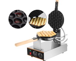 EML STORE Ei Bubble Elektrische Wafelijzer - Wafelmaker - Roestvrijstaal - Poffertjespan - Huishoudapparatuur - Poffertjesmaker - 1400W