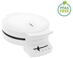 FRITEL Wafelijzer - A202 - Wafelmaker PFAS vrij - Wafelmachine voor Hartjeswafels - Hartjeswafelijzer - 5 Hartjeswafels - Wafelbakijzer met Vaste Bakplaten - Wit - 1200W