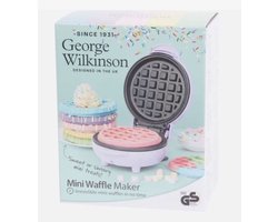 George Wilkinson Mini Wafelijzer - Compacte Wafelmaker Met Anti Baklaag - Paars