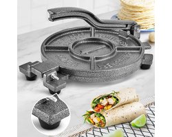 Gietijzeren Tortillapers 26,4 cm – Zware Taco Maker en Roti Pers voor Verse Tortilla’s