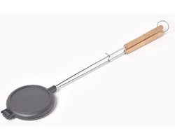 Gietijzeren Wafelijzer voor Barbecue en Kampvuur | Warmtebestendig Bakijzer