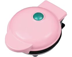 Gigicial Wafelijzer - Mini wafelijzer - Snel opwarmen / Gemakkelijk op te bergen - 1 stuk - Roze